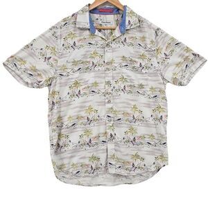 Tommy Bahama Mens L Tropical Island Girl Short Sleeve Button Up Shirt